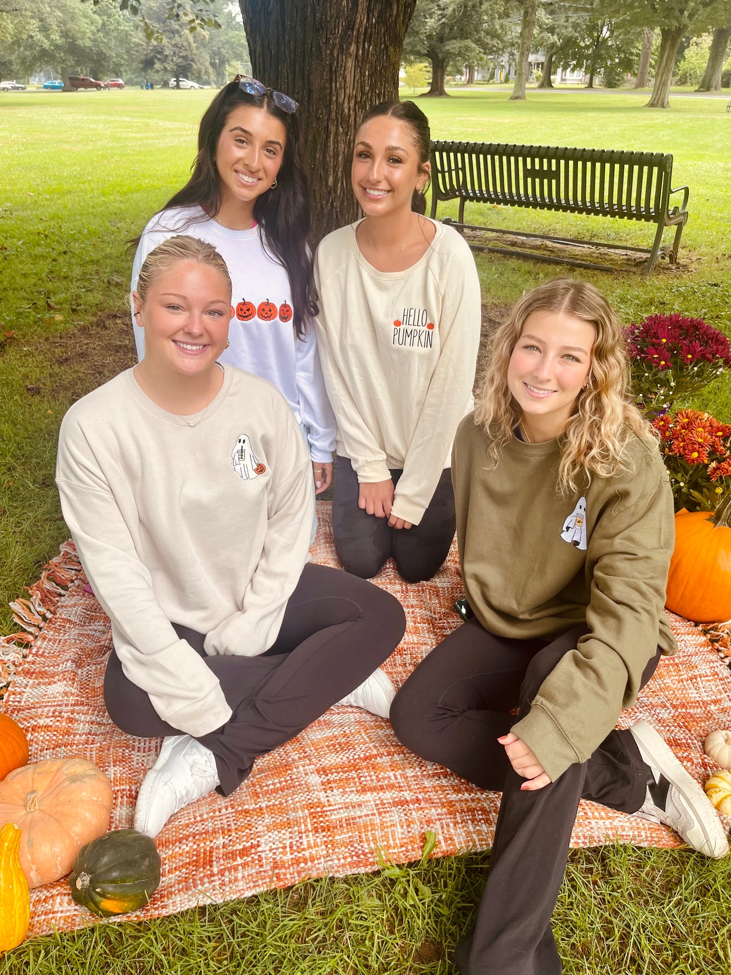 Hello Pumpkin Embroidered Sweatshirt