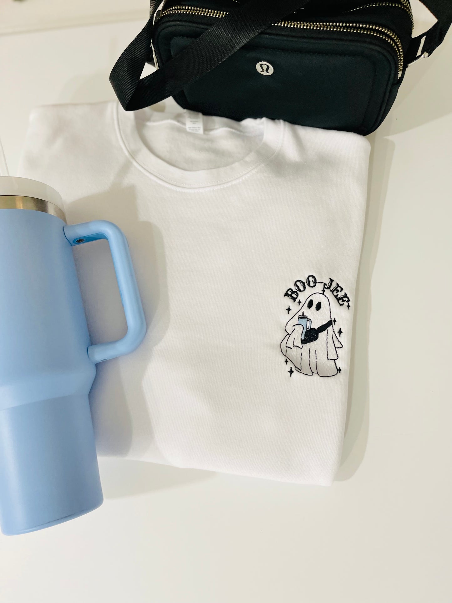 BOO JEE Ghost Embroidered Sweatshirt