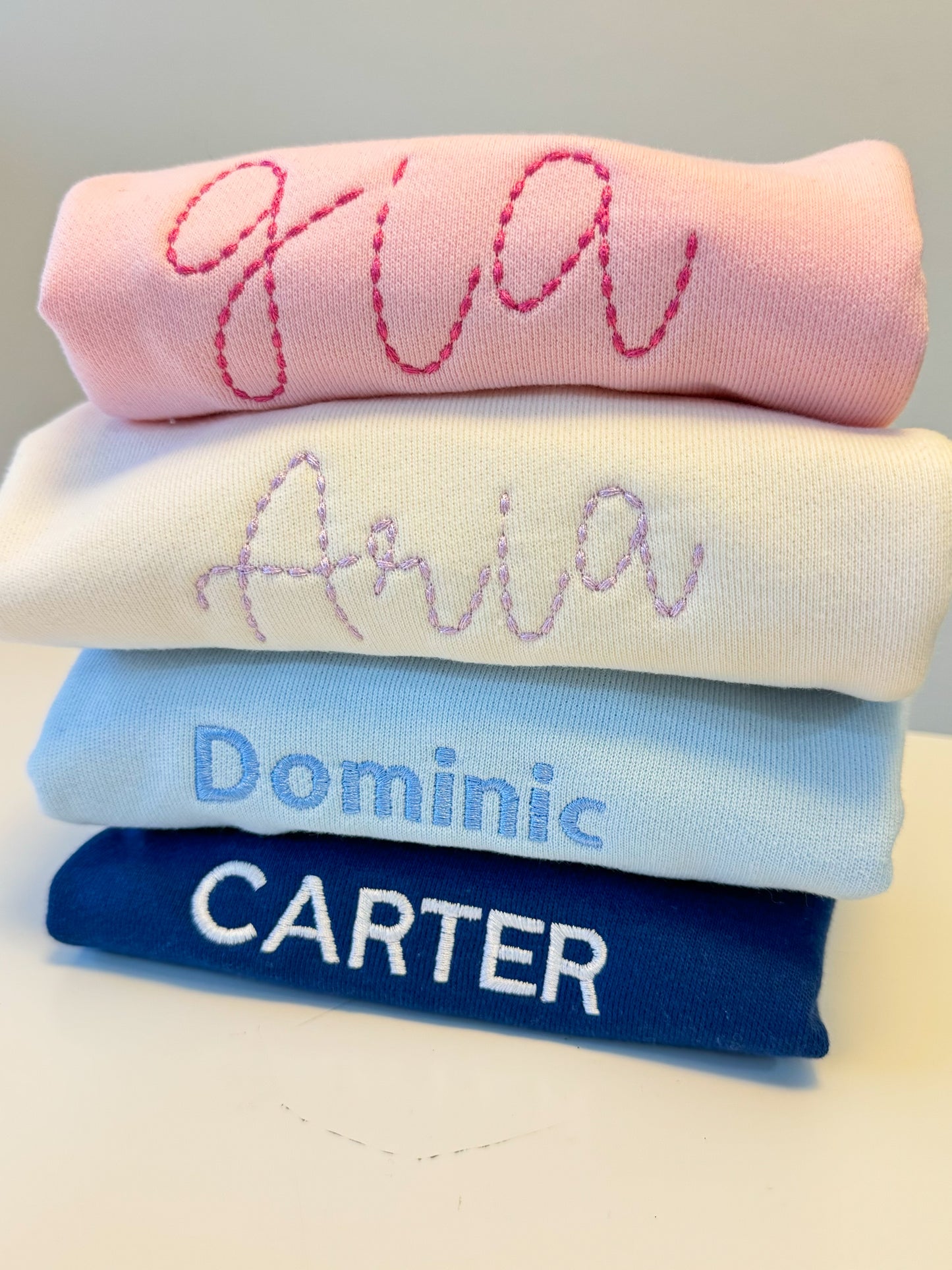 CUSTOM NAME Infant/Toddler Sweatshirt Onesie Embroidered