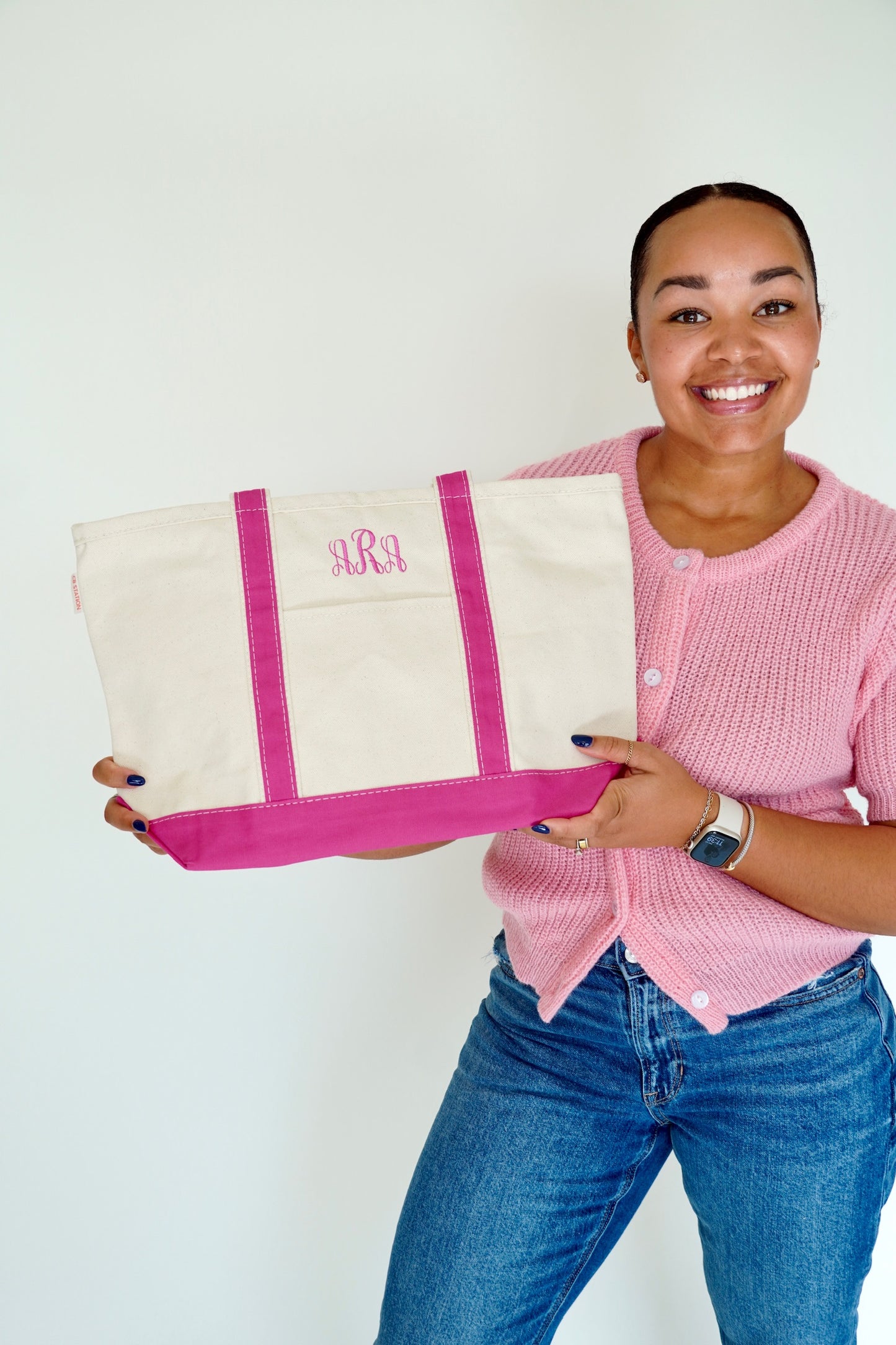 Custom Monogramed Canvas Tote Bag