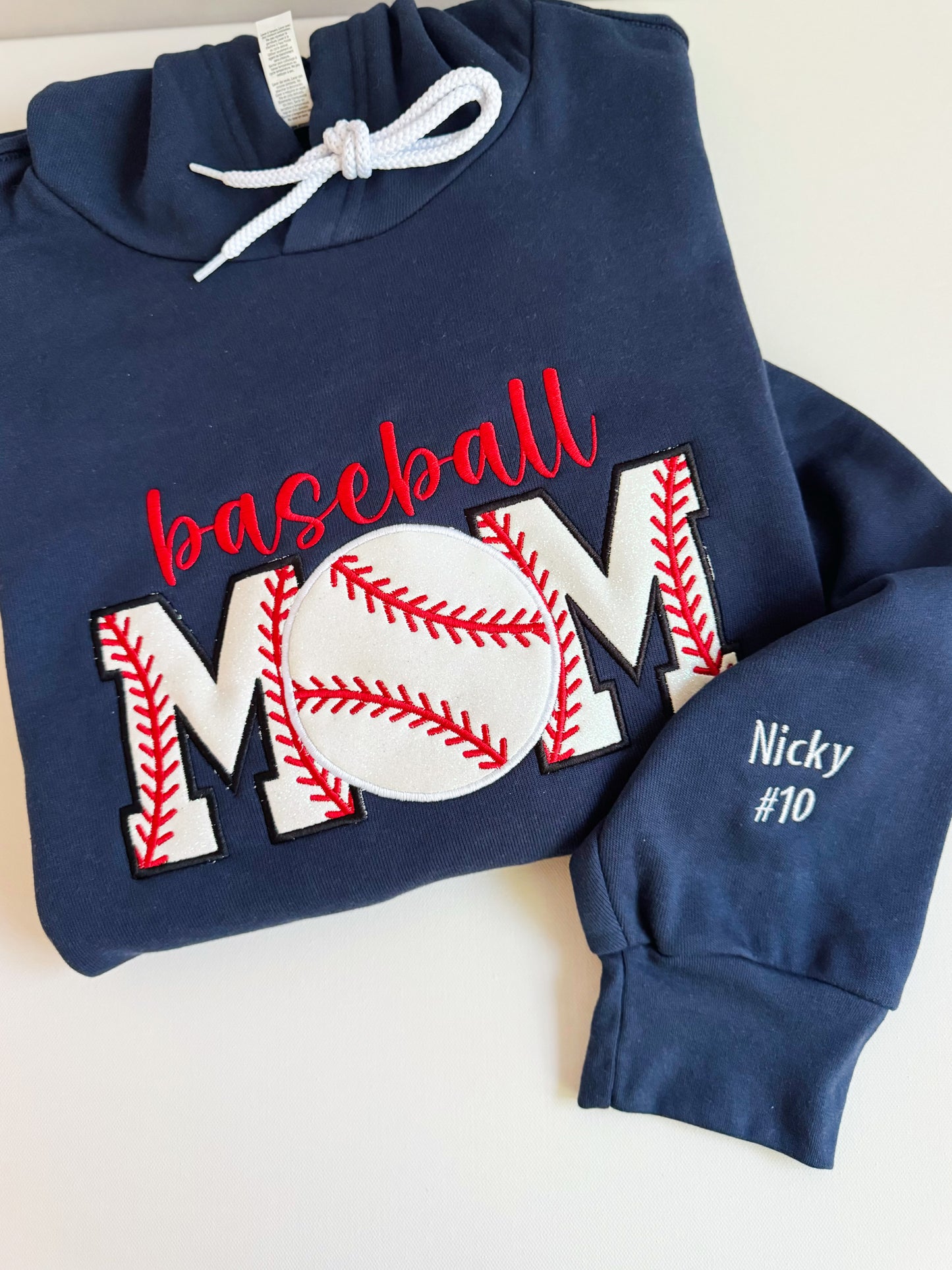 BASEBALL MAMA Applique Embroidered Sweatshirt
