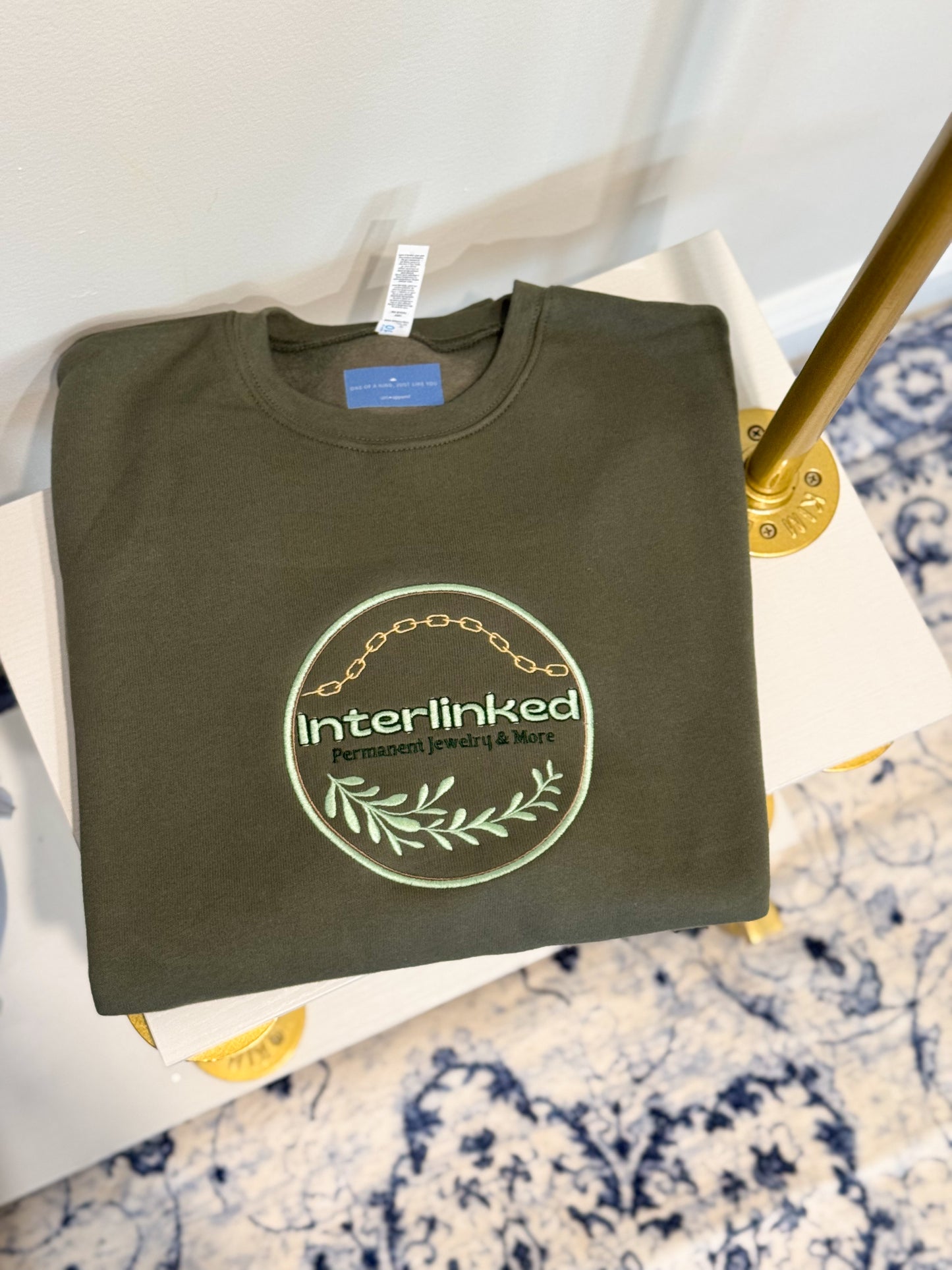 CUSTOM Brand Logo Embroidered Sweatshirt