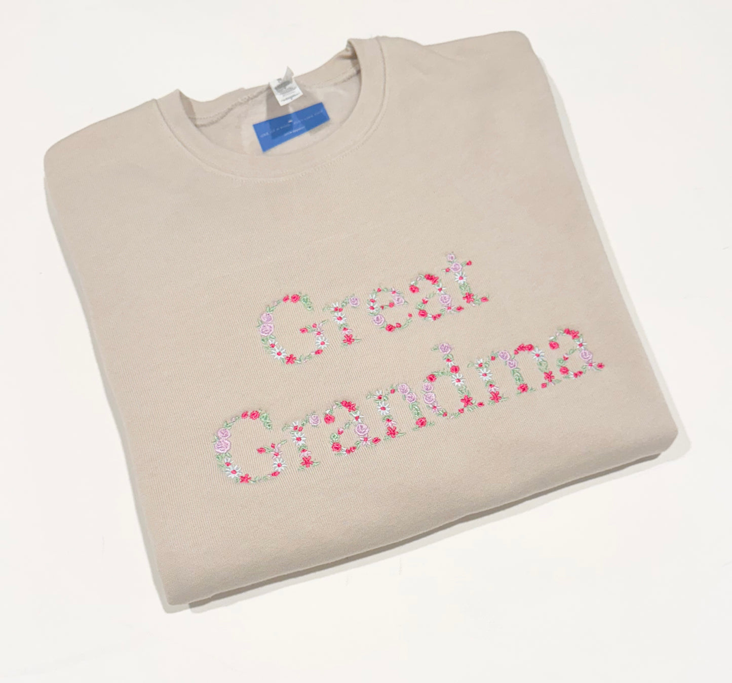 Custom Floral Embroidered Sweatshirt