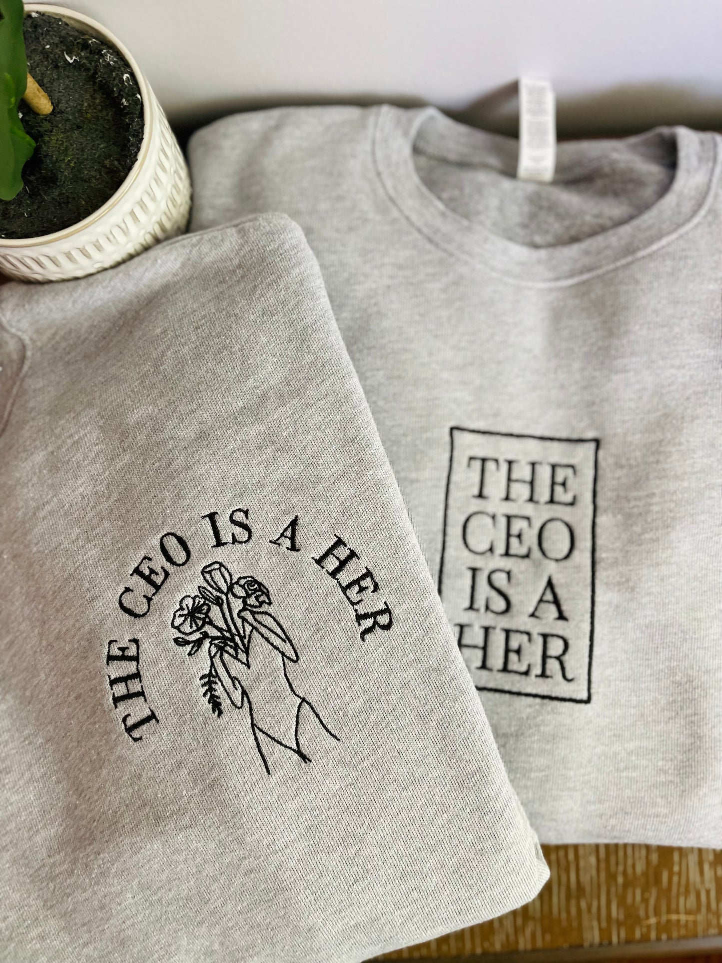 CUSTOM Brand Logo Embroidered Sweatshirt