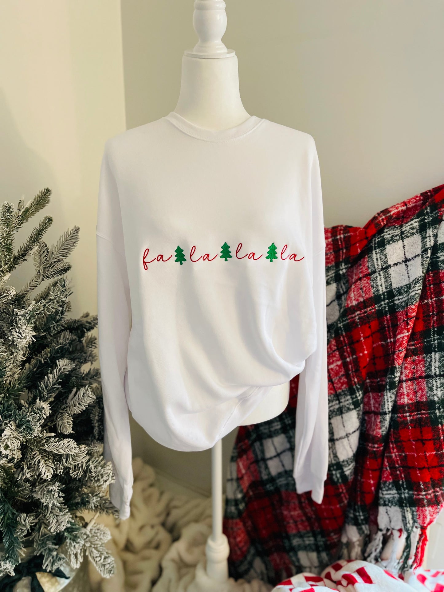Fa La La La (ADULT) Embroidered Sweatshirt