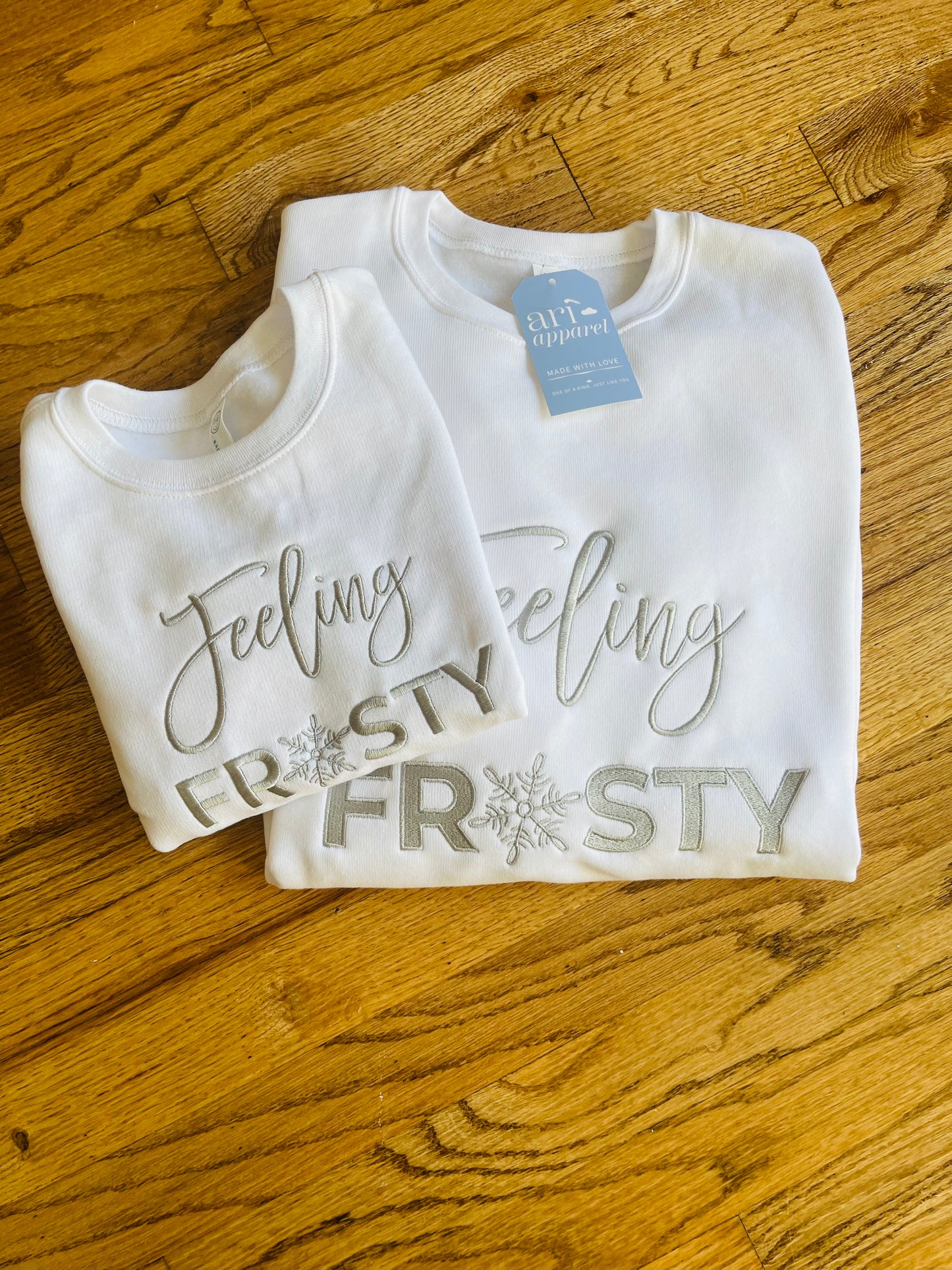 Feelin Frosty Embroidered ADULT SWEATSHIRT