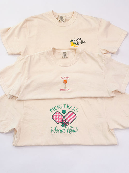 Elevated Embroidered T-Shirts *Pick your design