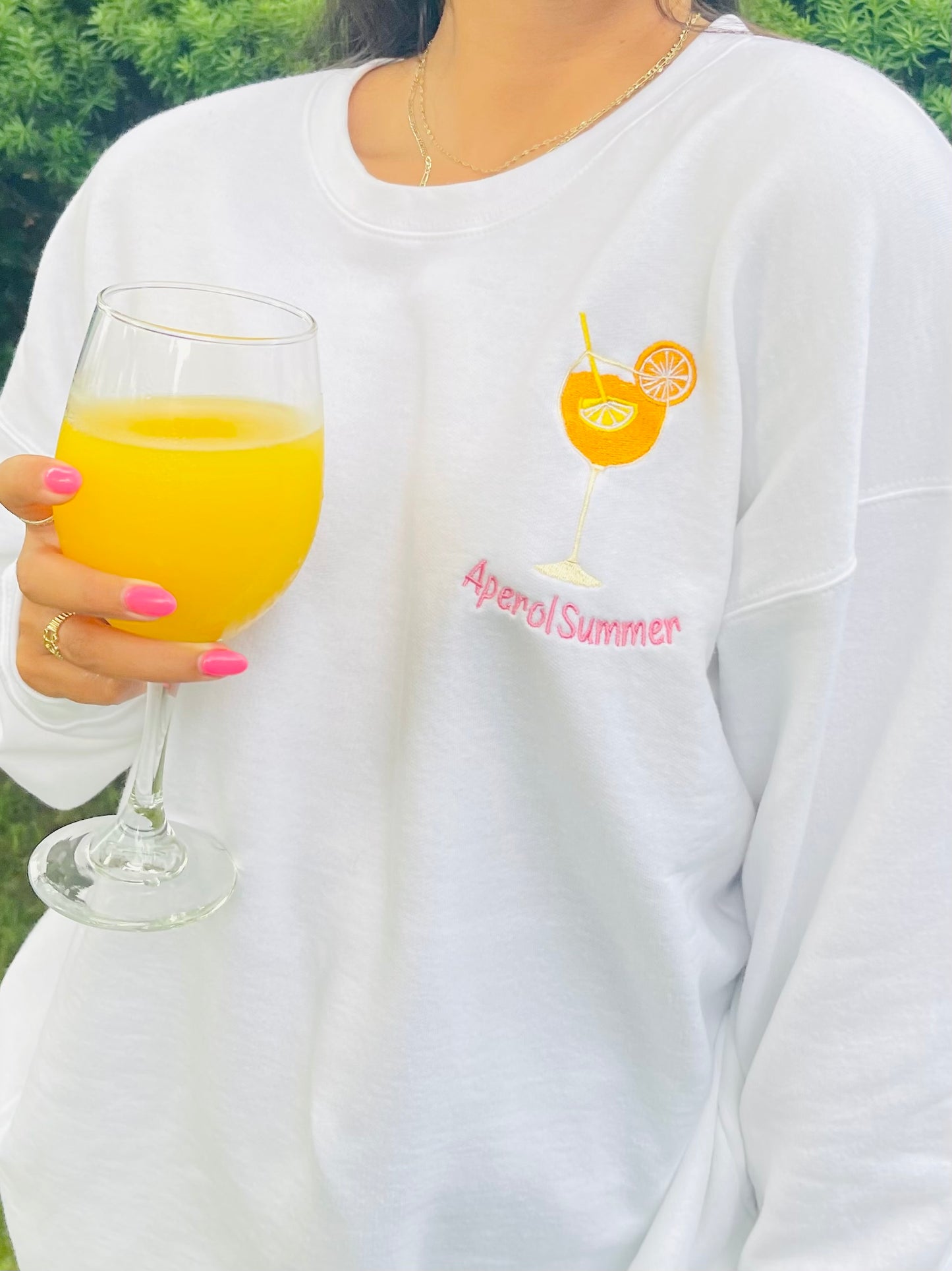 Aperol Summer Embroidered Sweatshirt
