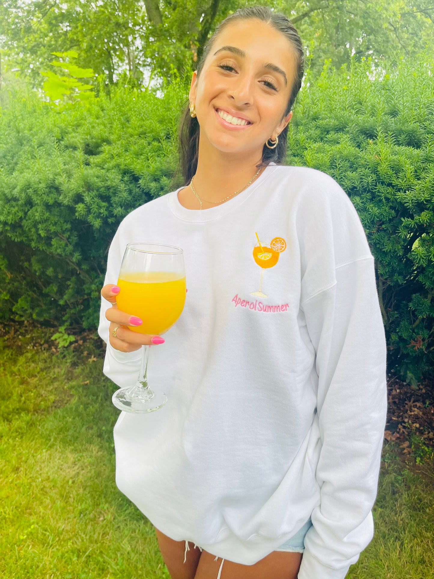 Aperol Summer Embroidered Sweatshirt