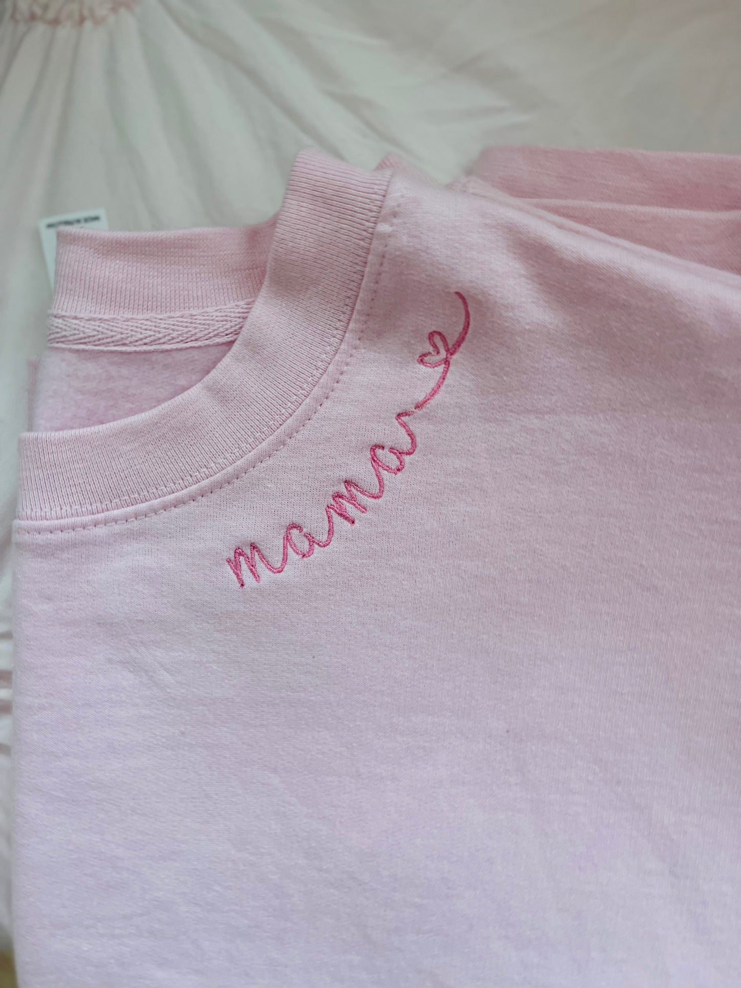 Mama & Mini (SCRIPT LETTERING) Embroidered Sweatshirt