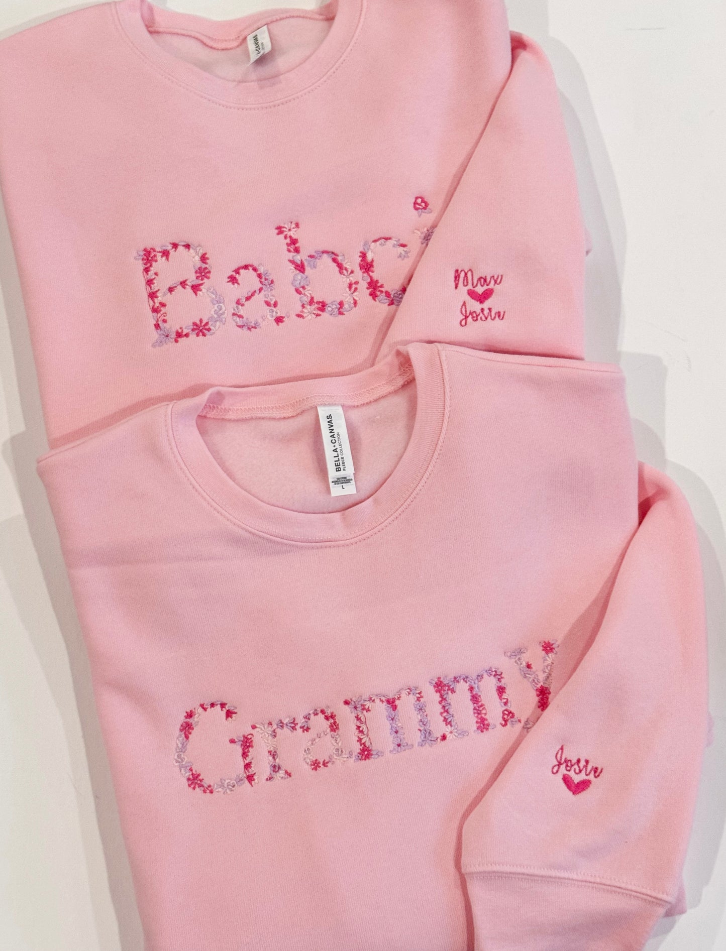 Custom Floral Embroidered Sweatshirt