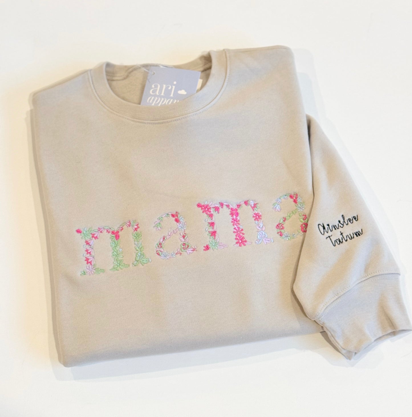 Custom Floral Embroidered Sweatshirt