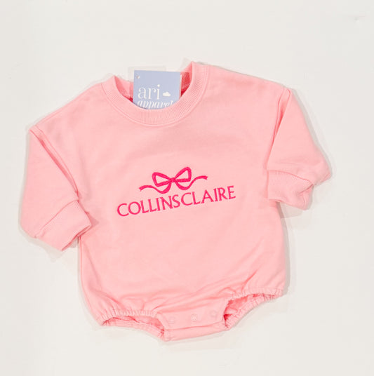 CUSTOM NAME Infant/Toddler Sweatshirt Onesie Embroidered