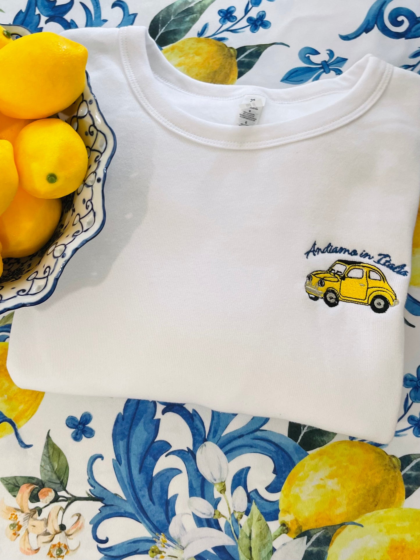 Andiamo in Italia Embroidered Sweatshirt