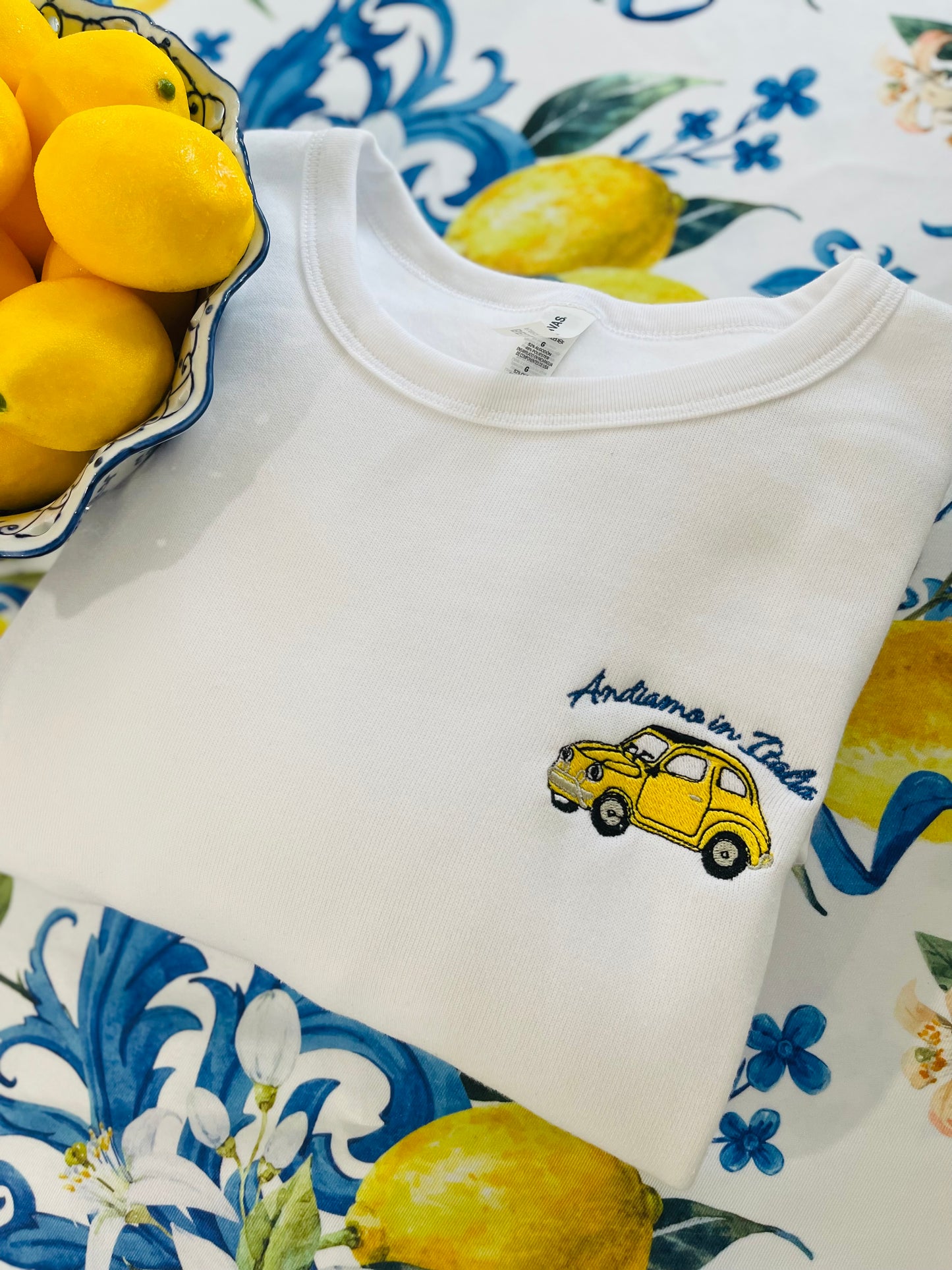 Andiamo in Italia Embroidered Sweatshirt