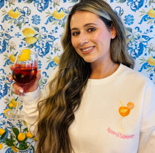 Aperol Summer Embroidered Sweatshirt