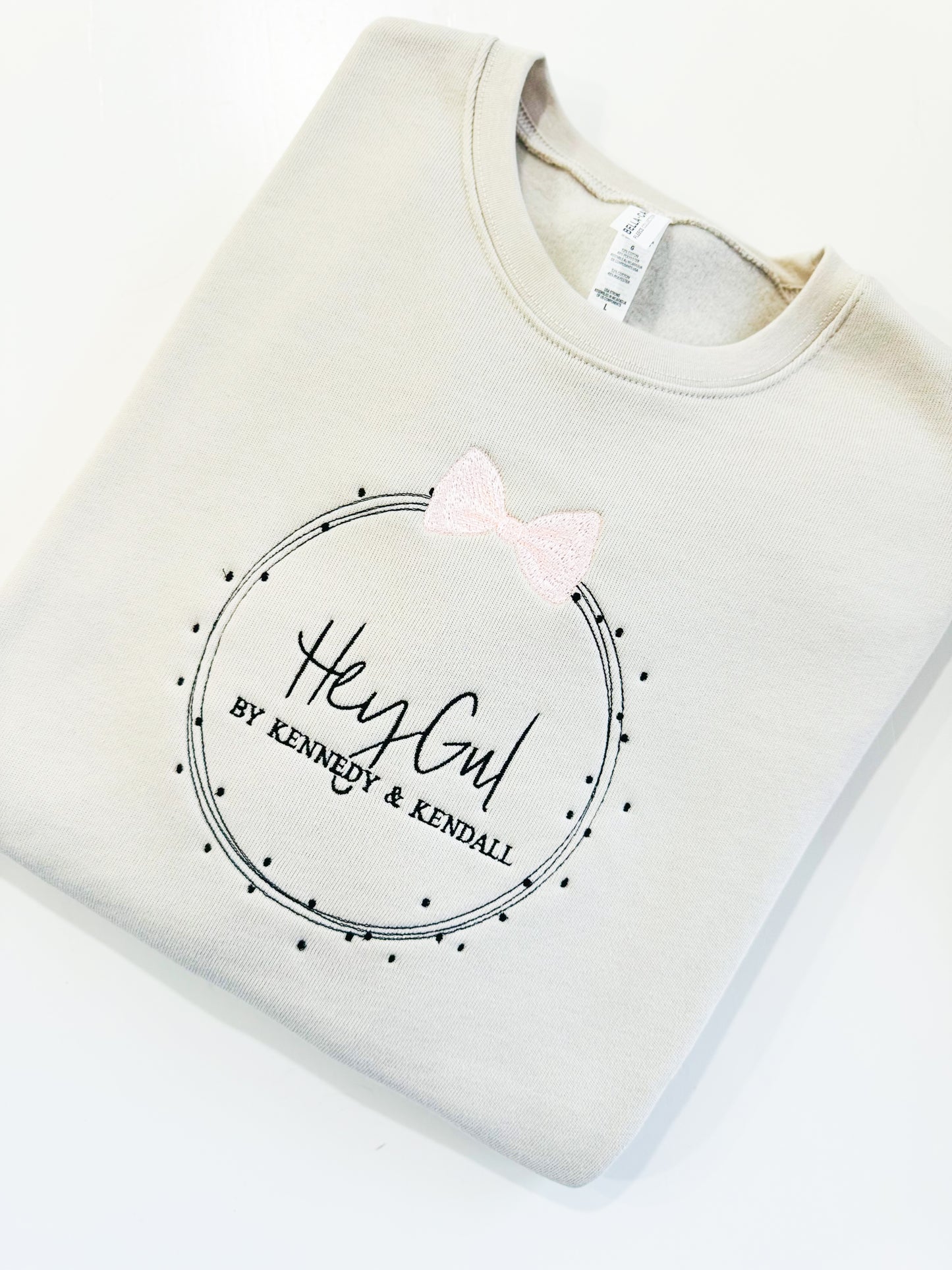 CUSTOM Brand Logo Embroidered Sweatshirt