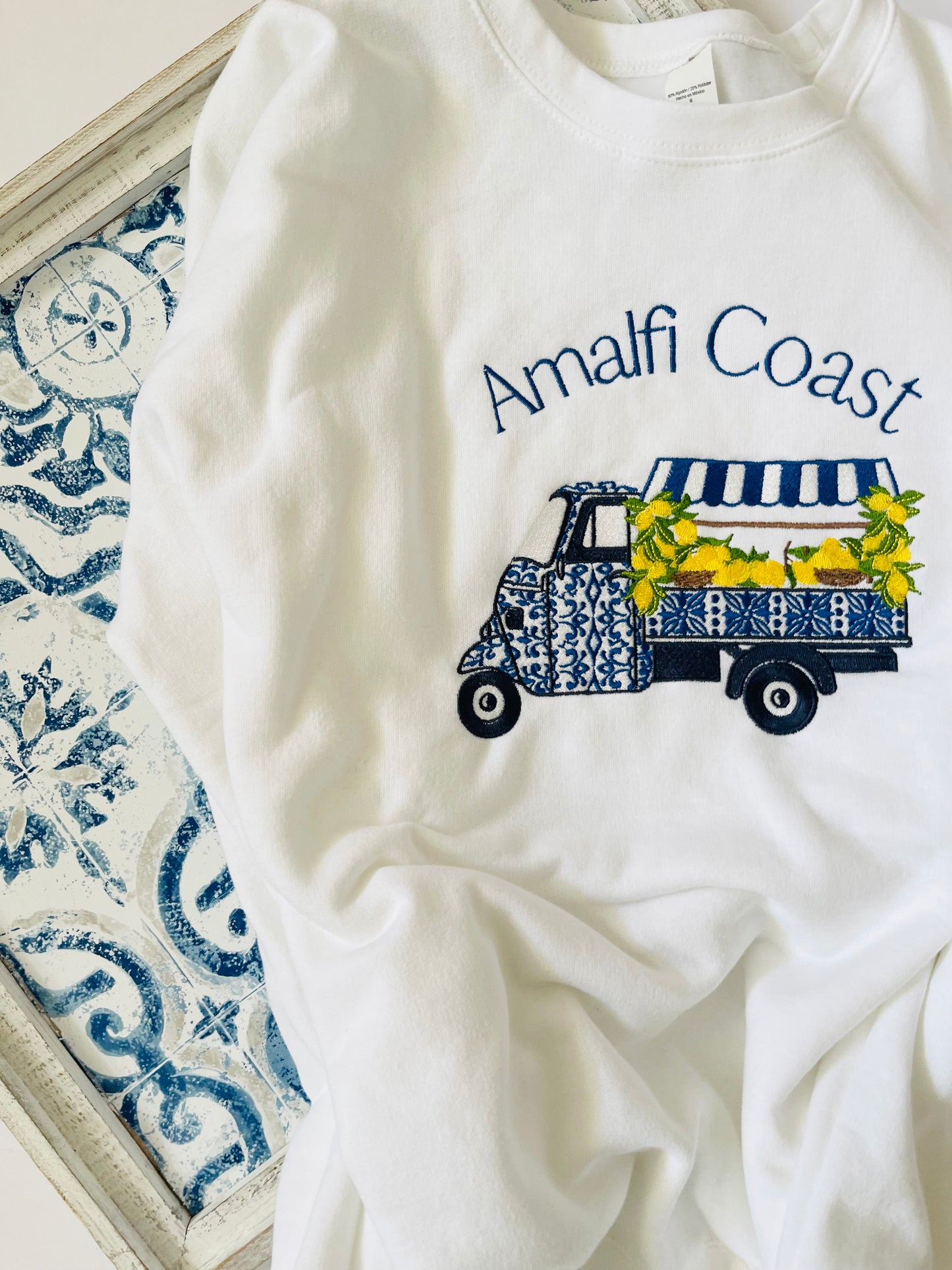 Amalfi Coast Embroidered Sweatshirt