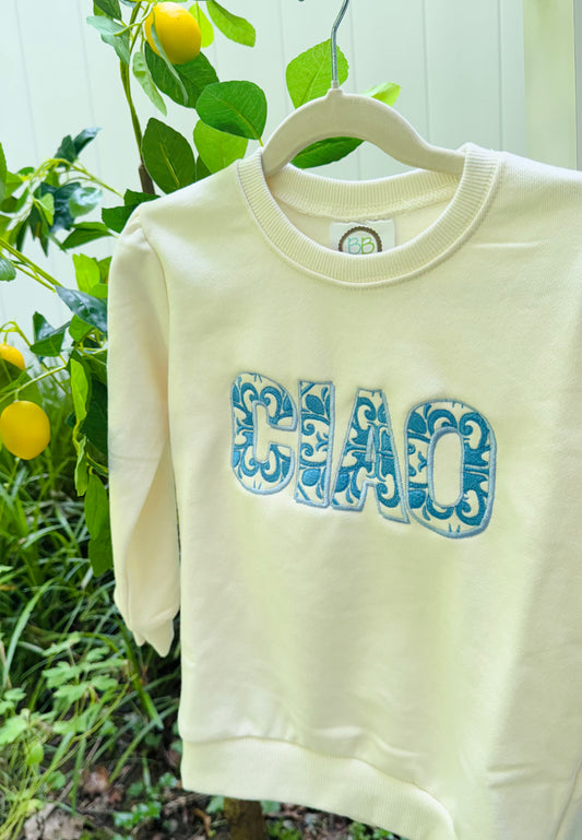 Ciao Embroidered KIDS SWEATSHIRT/T-SHIRT