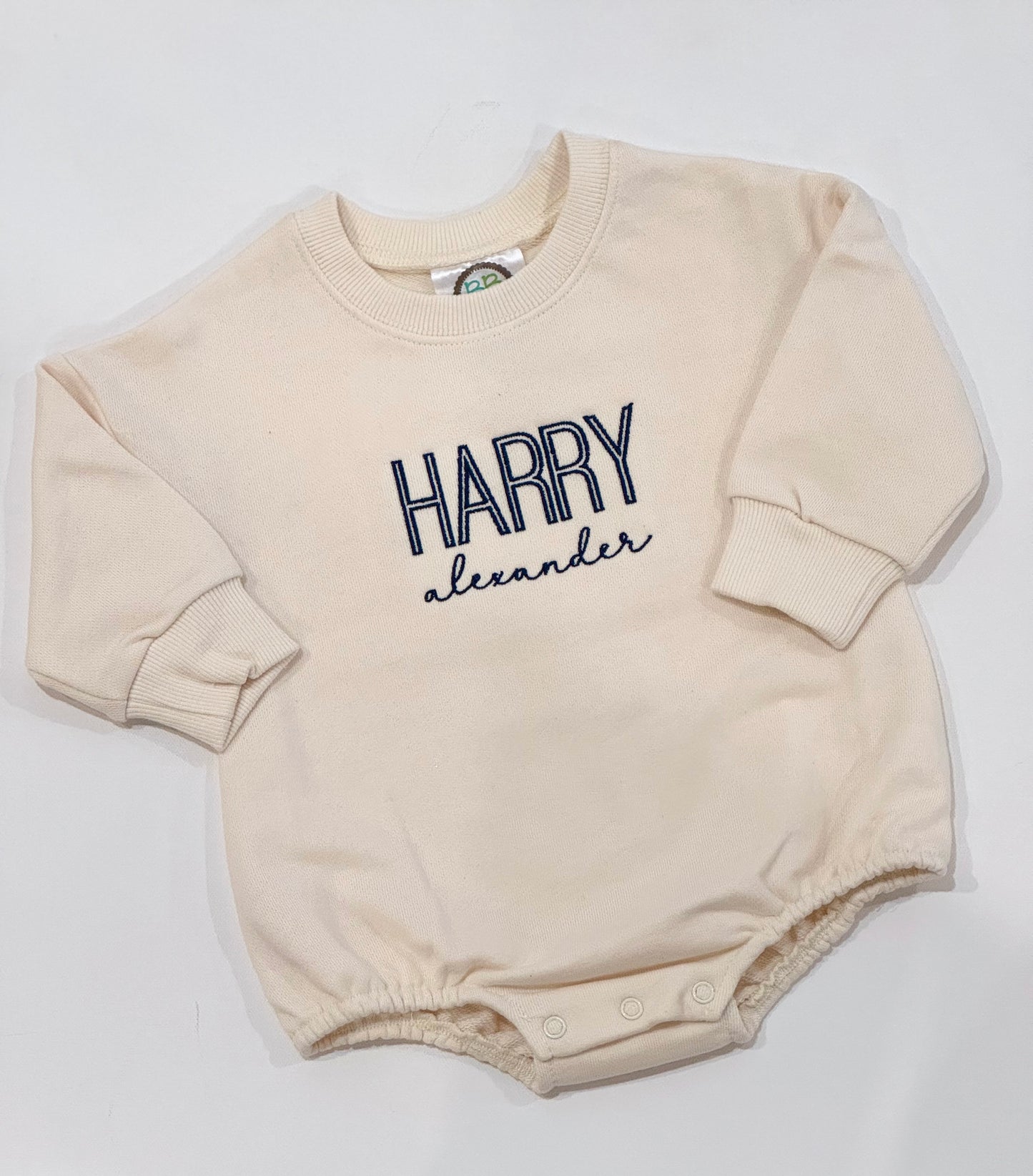 CUSTOM NAME Infant/Toddler Sweatshirt Onesie Embroidered