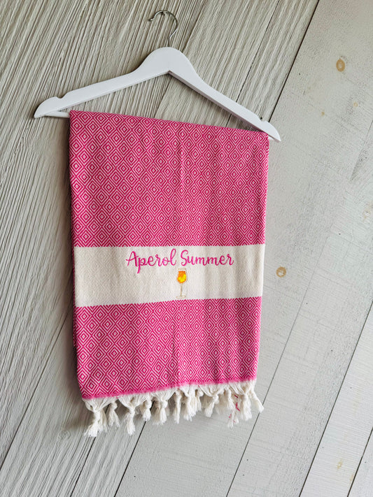 Aperol Summer Turkish Towel *Ready to ship*