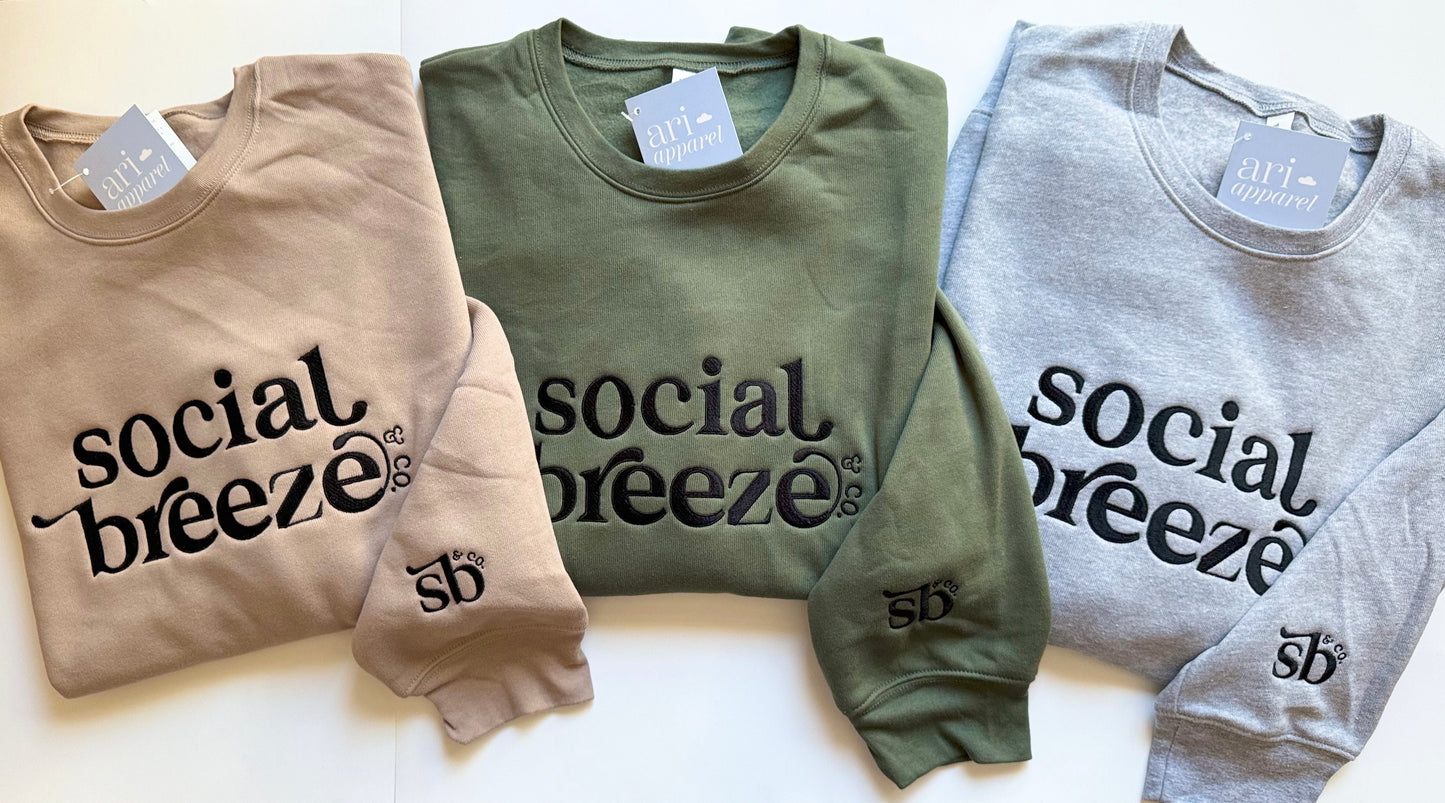 CUSTOM Brand Logo Embroidered Sweatshirt