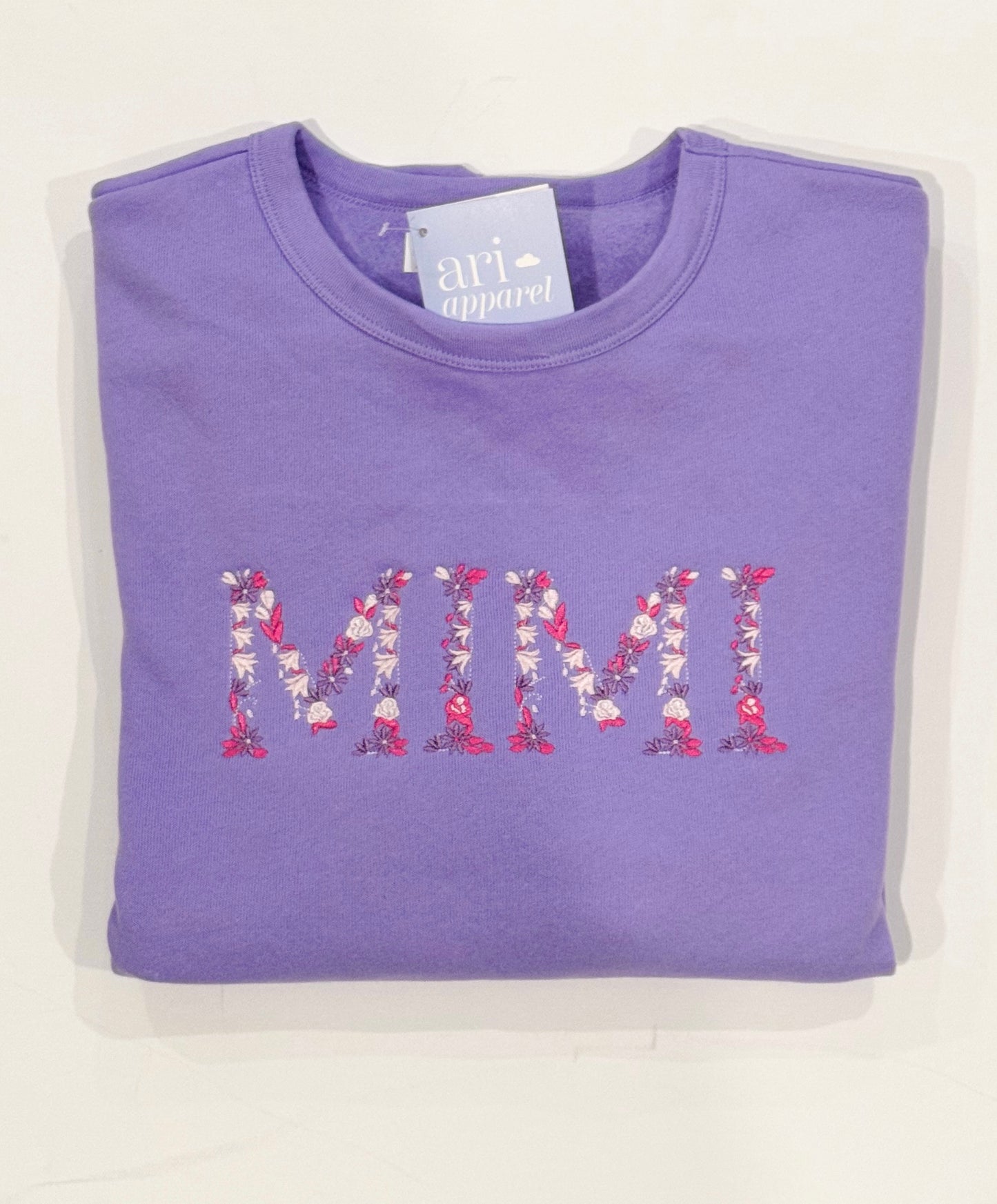 Custom Floral Embroidered Sweatshirt