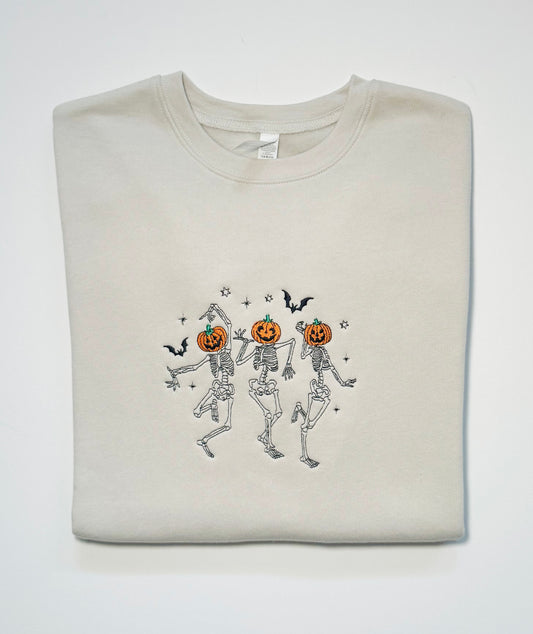 Dancing Pumpkin Skeletons Adult SWEATSHIRT