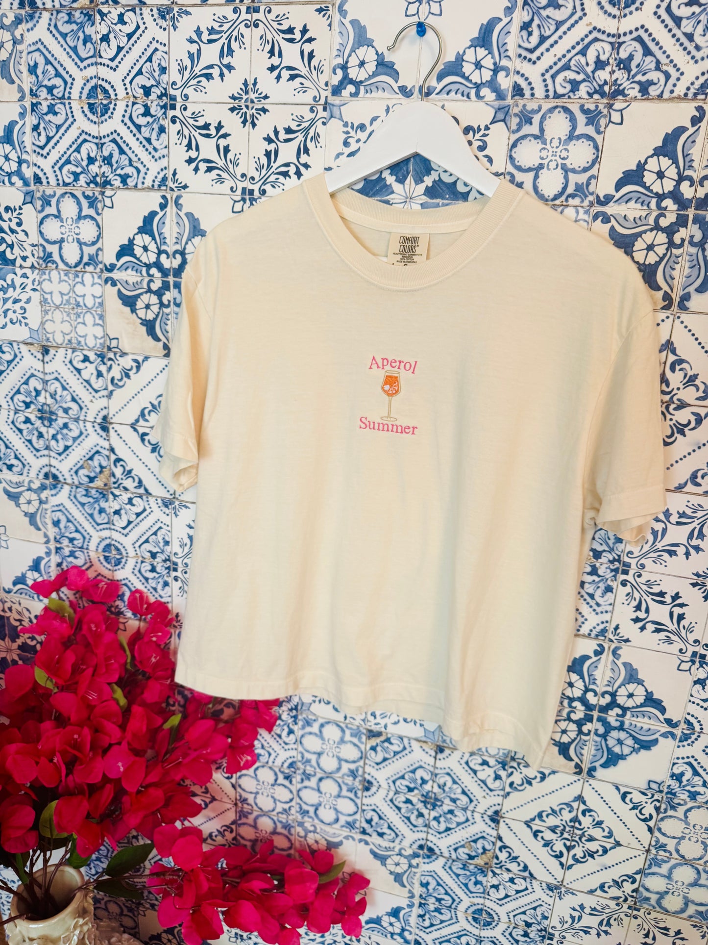 Aperol Summer Embroidered ADULT SWEATSHIRT/T-SHIRT