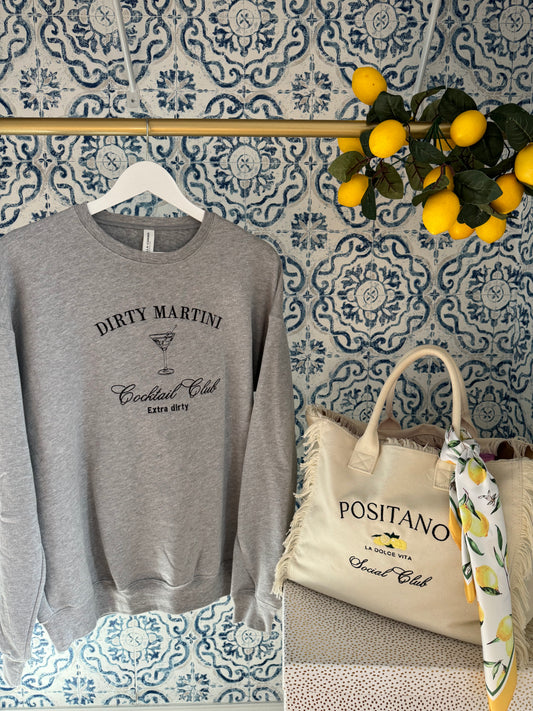 Dirty Martini Social Club Embroidered SWEATSHIRT