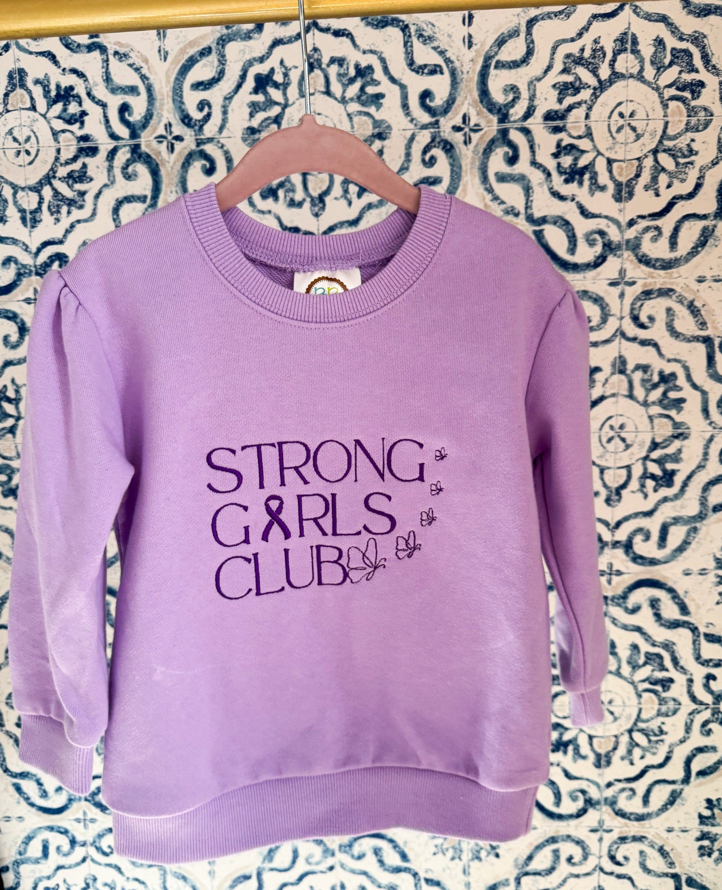 Strong Girls Club 💜 Embroidered Sweatshirt (KIDS)
