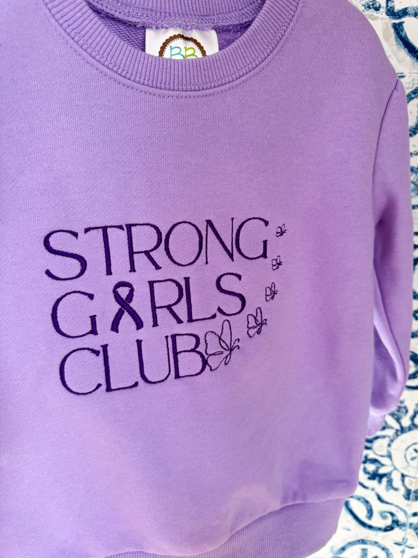 Strong Girls Club 💜 Embroidered Sweatshirt (KIDS)