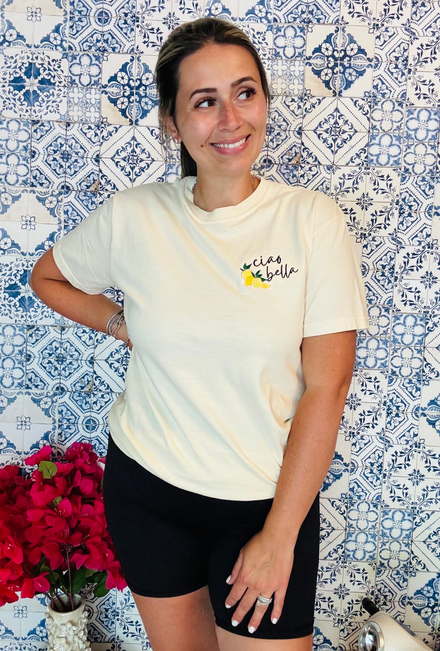Ciao Bella Embroidered ADULT SWEATSHIRT/T-SHIRT