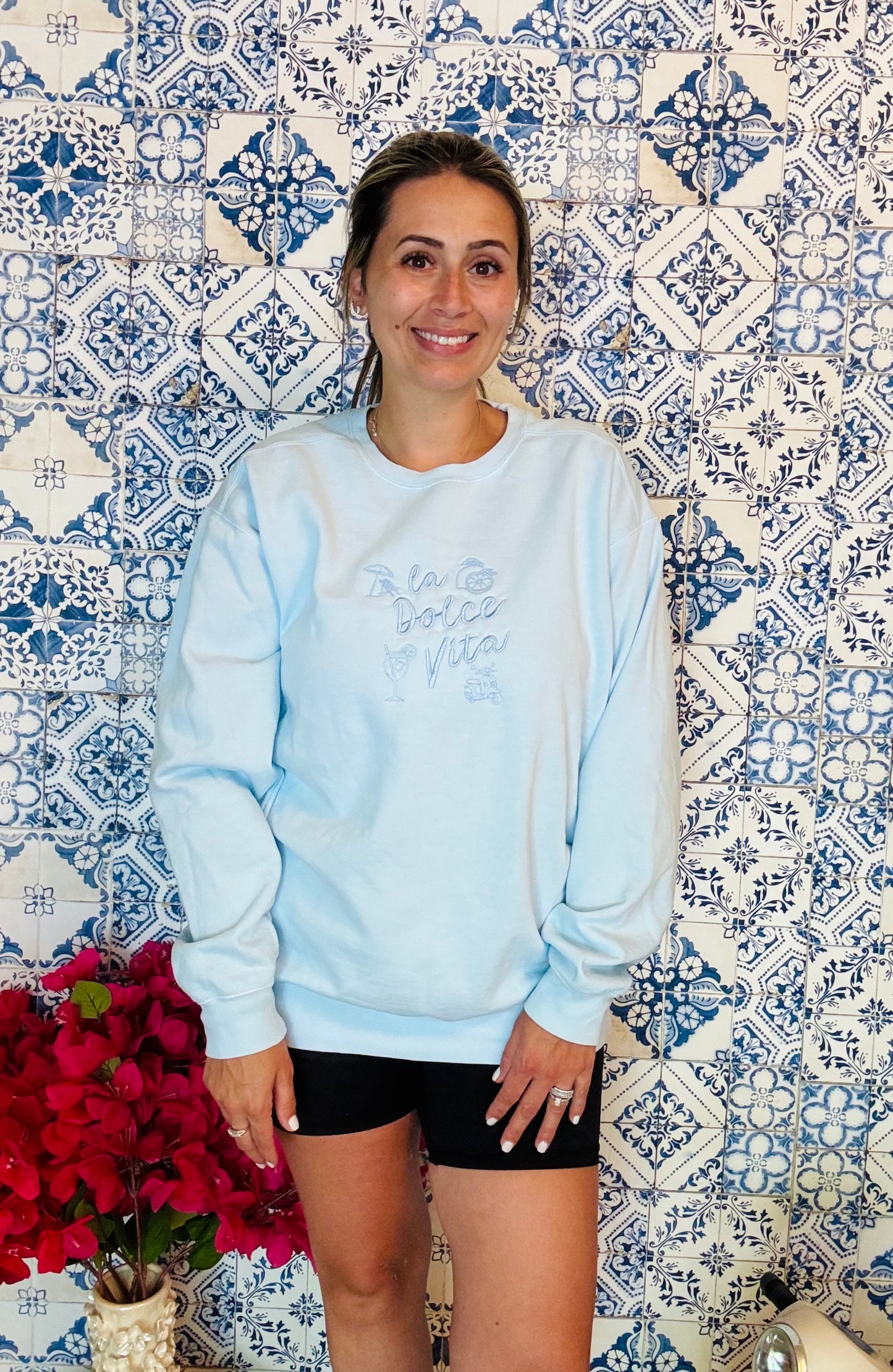 La Dolce Vita Embroidered ADULT SWEATSHIRT/T-SHIRT