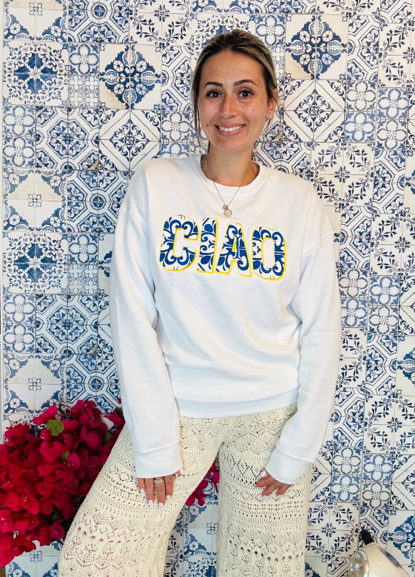 CIAO Embroidered ADULT SWEATSHIRT/T-SHIRT