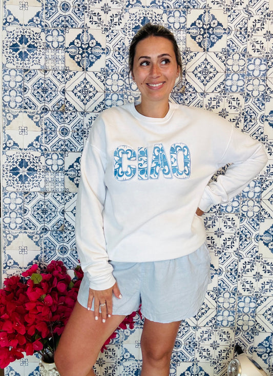 CIAO Embroidered ADULT SWEATSHIRT/T-SHIRT