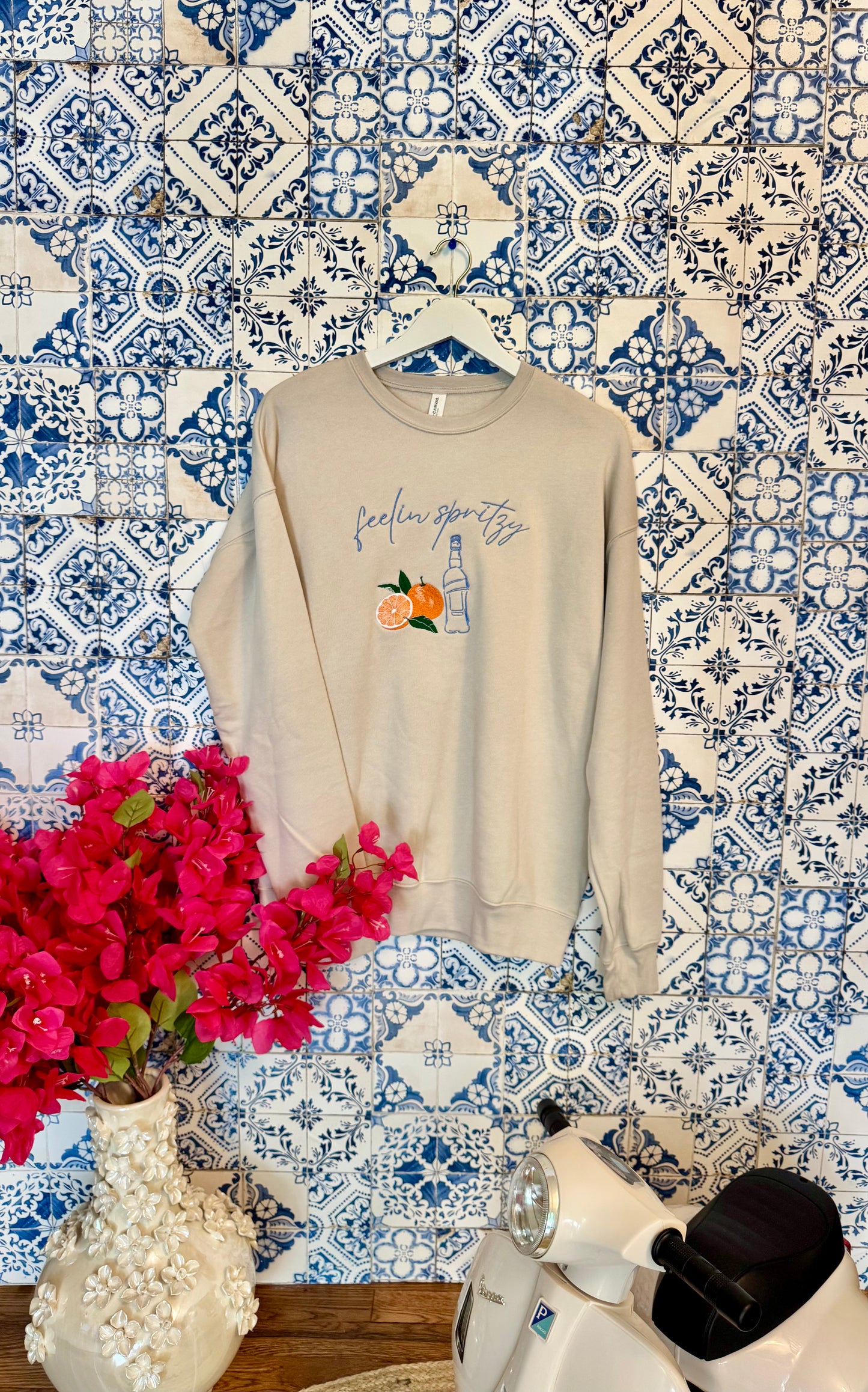 Feelin Spritzy Embroidered ADULT SWEATSHIRT/T-SHIRT