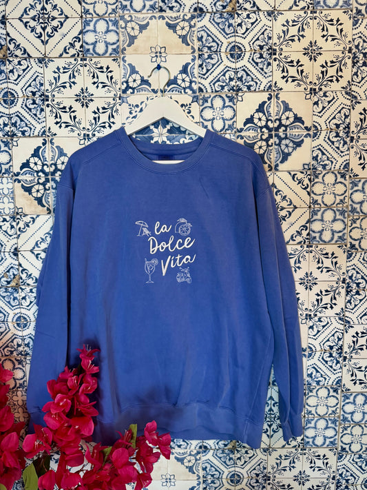La Dolce Vita Embroidered ADULT SWEATSHIRT/T-SHIRT