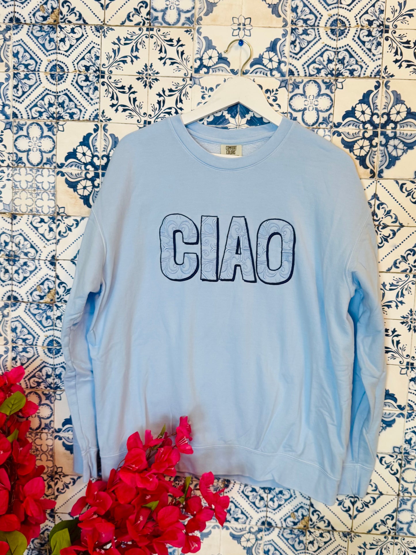 CIAO Embroidered ADULT SWEATSHIRT/T-SHIRT