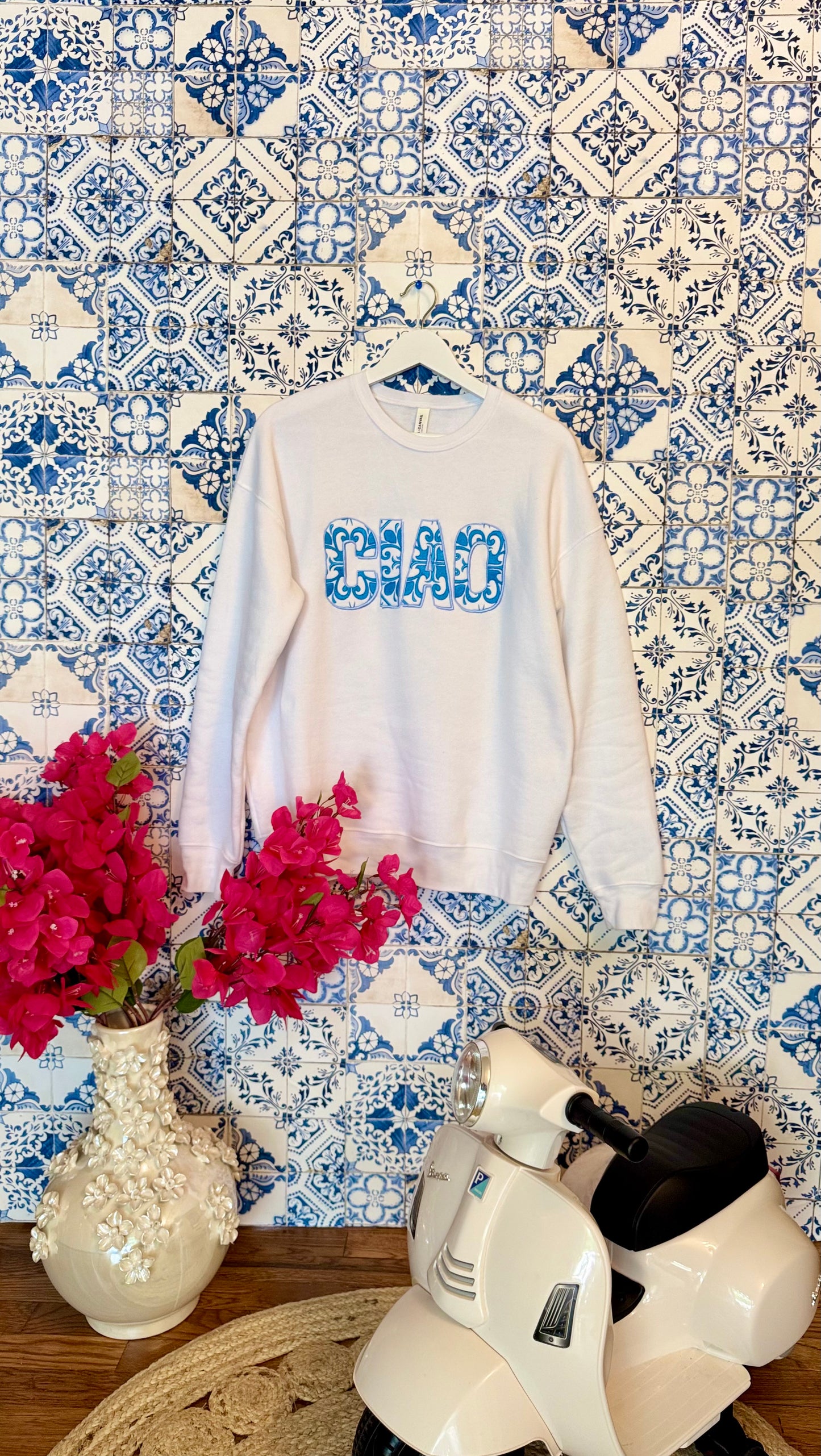 CIAO Embroidered ADULT SWEATSHIRT/T-SHIRT