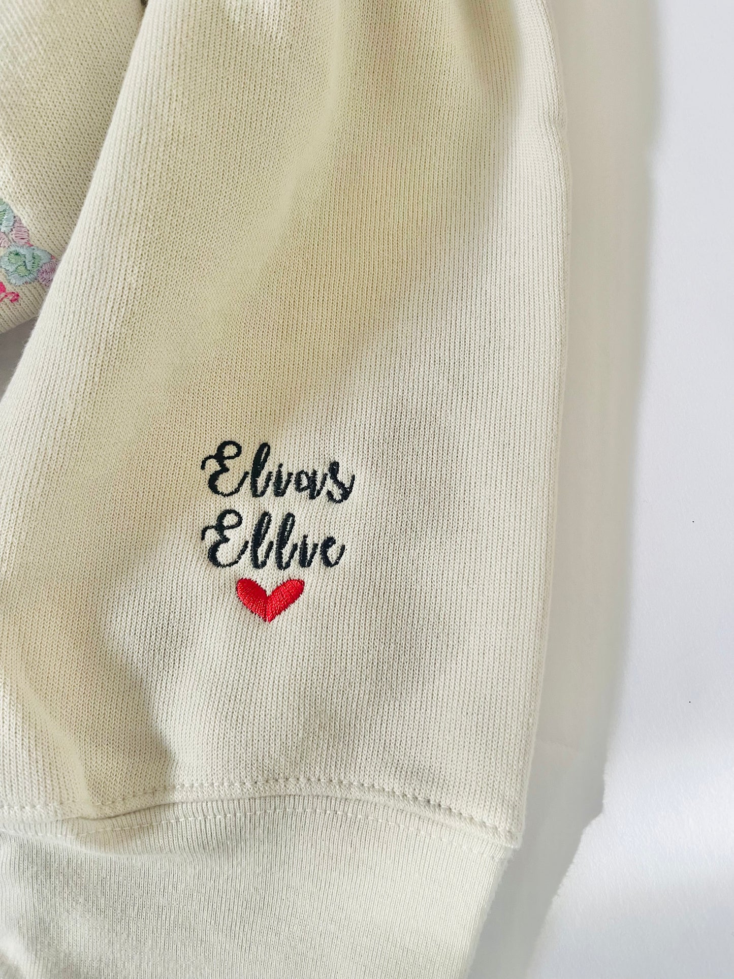 Custom Floral Embroidered Sweatshirt
