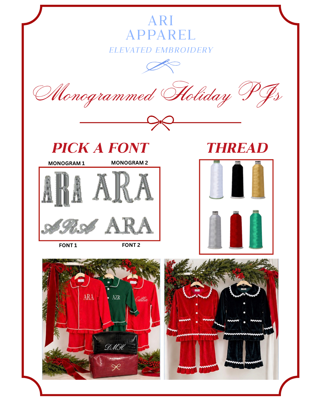 Holiday PJs (ADULT) VELVET
