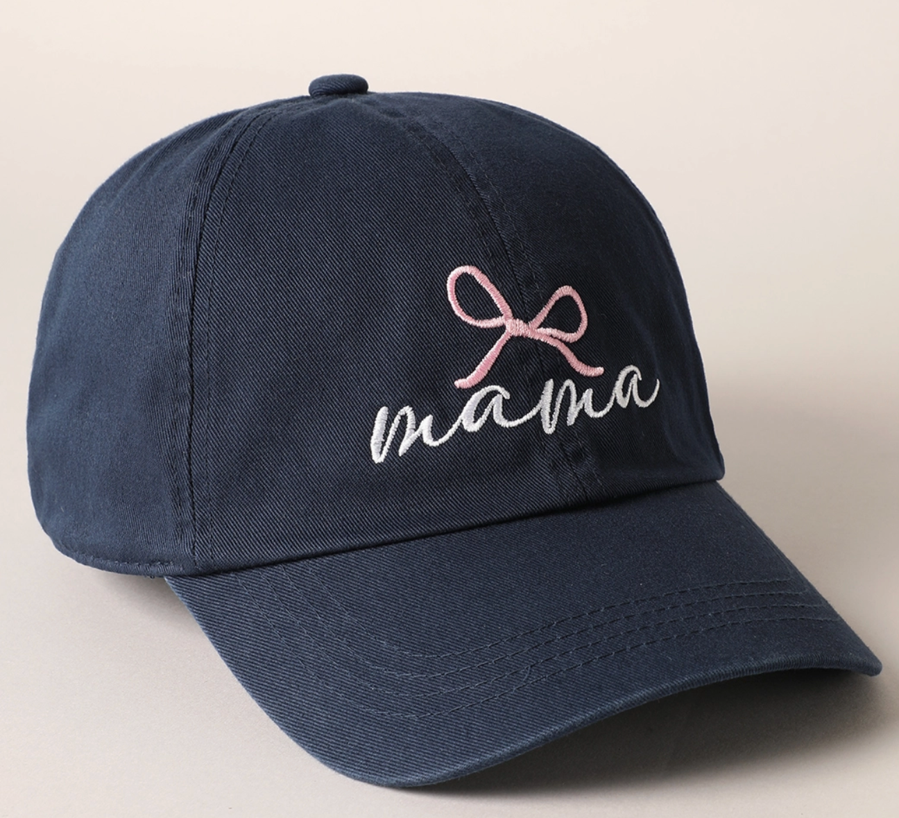 Mama Bow Embroidered Baseball Cap