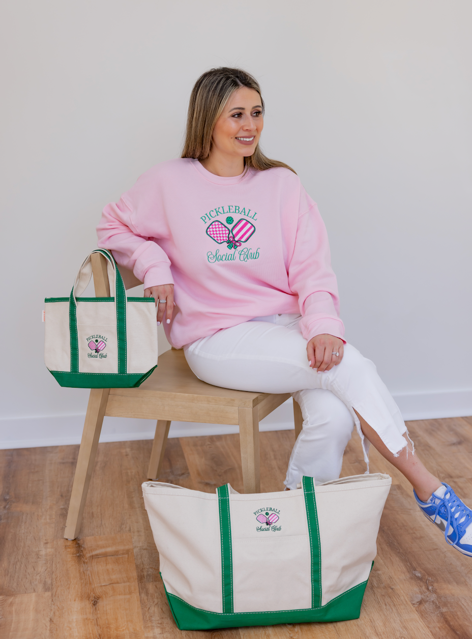 Pickelball Canvas Tote Bag