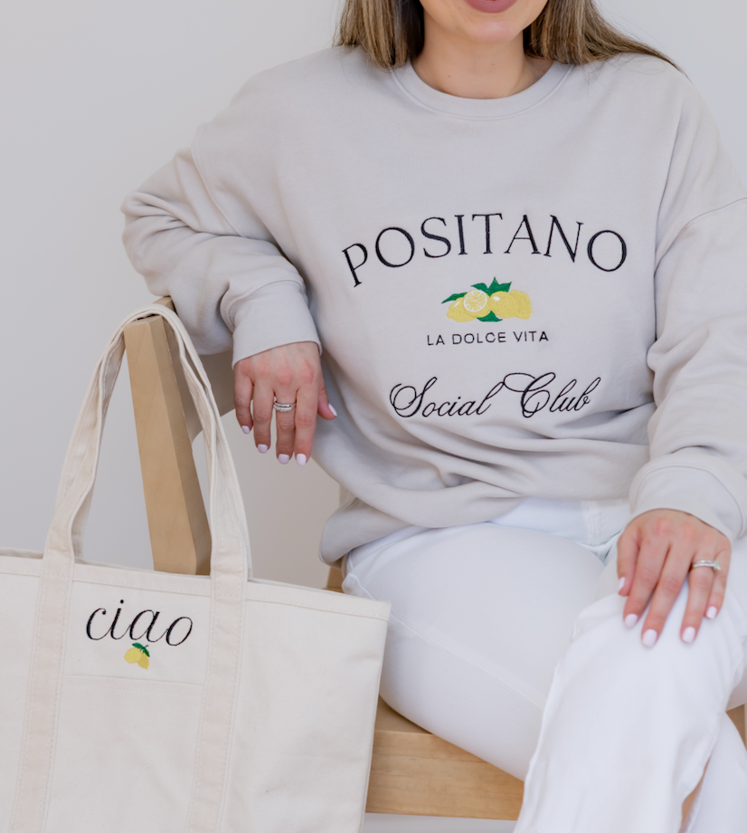 Positano Social Club Embroidered SWEATSHIRT