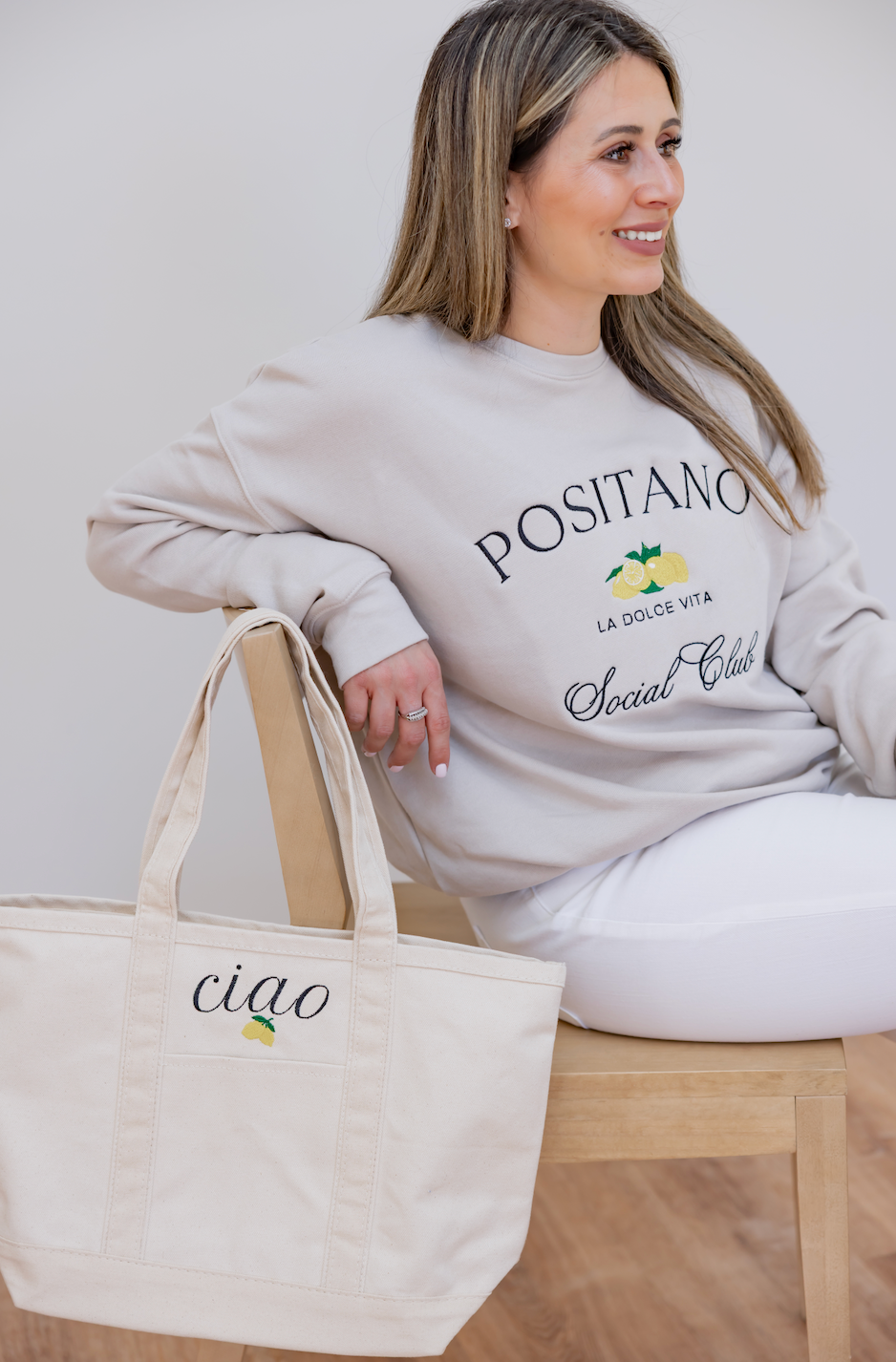 Positano Social Club Embroidered SWEATSHIRT