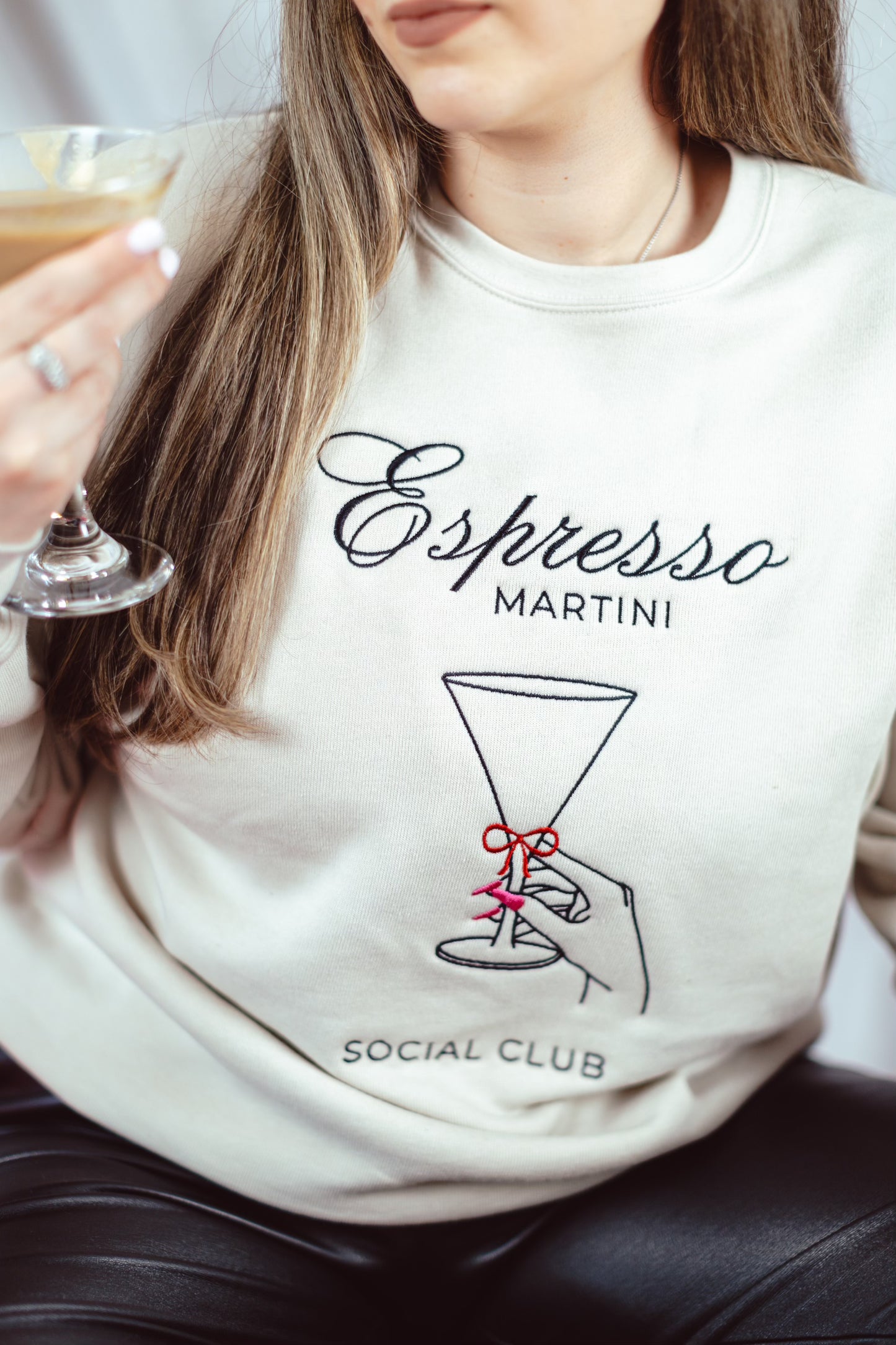 Espresso Martini Social Club Embroidered Sweatshirt