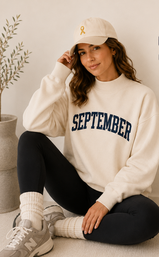 Adult September Custom Mock Neck Sweatshirt