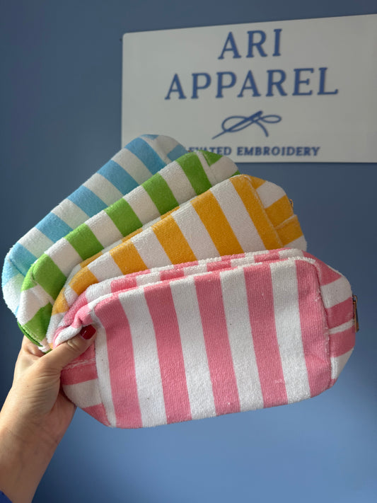 Fleece Terry Striped Pouches