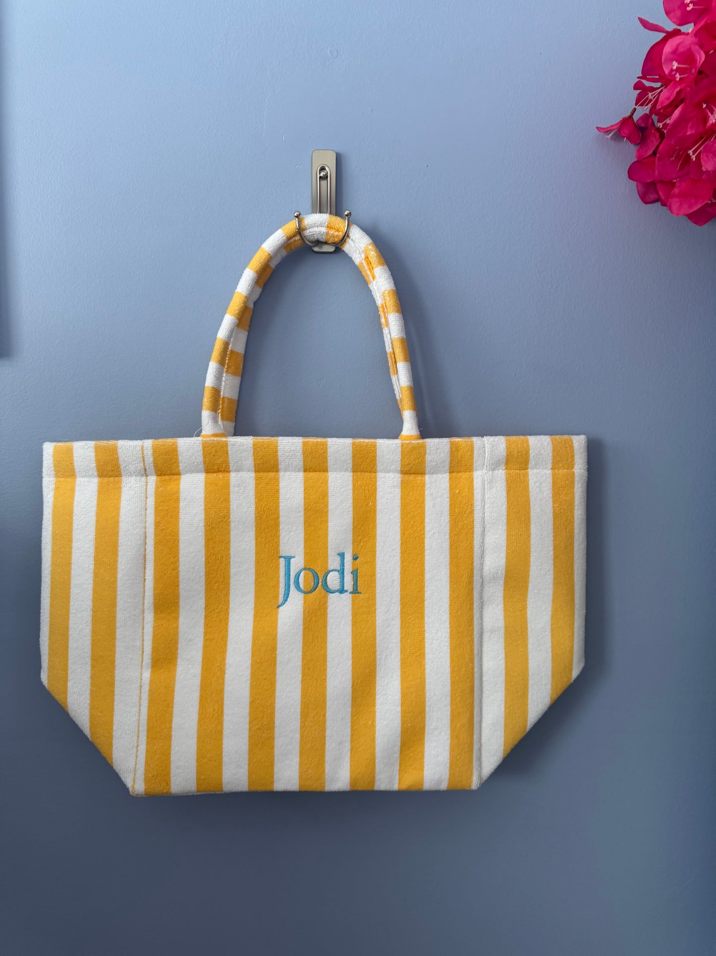 Fleece Terry Striped Tote